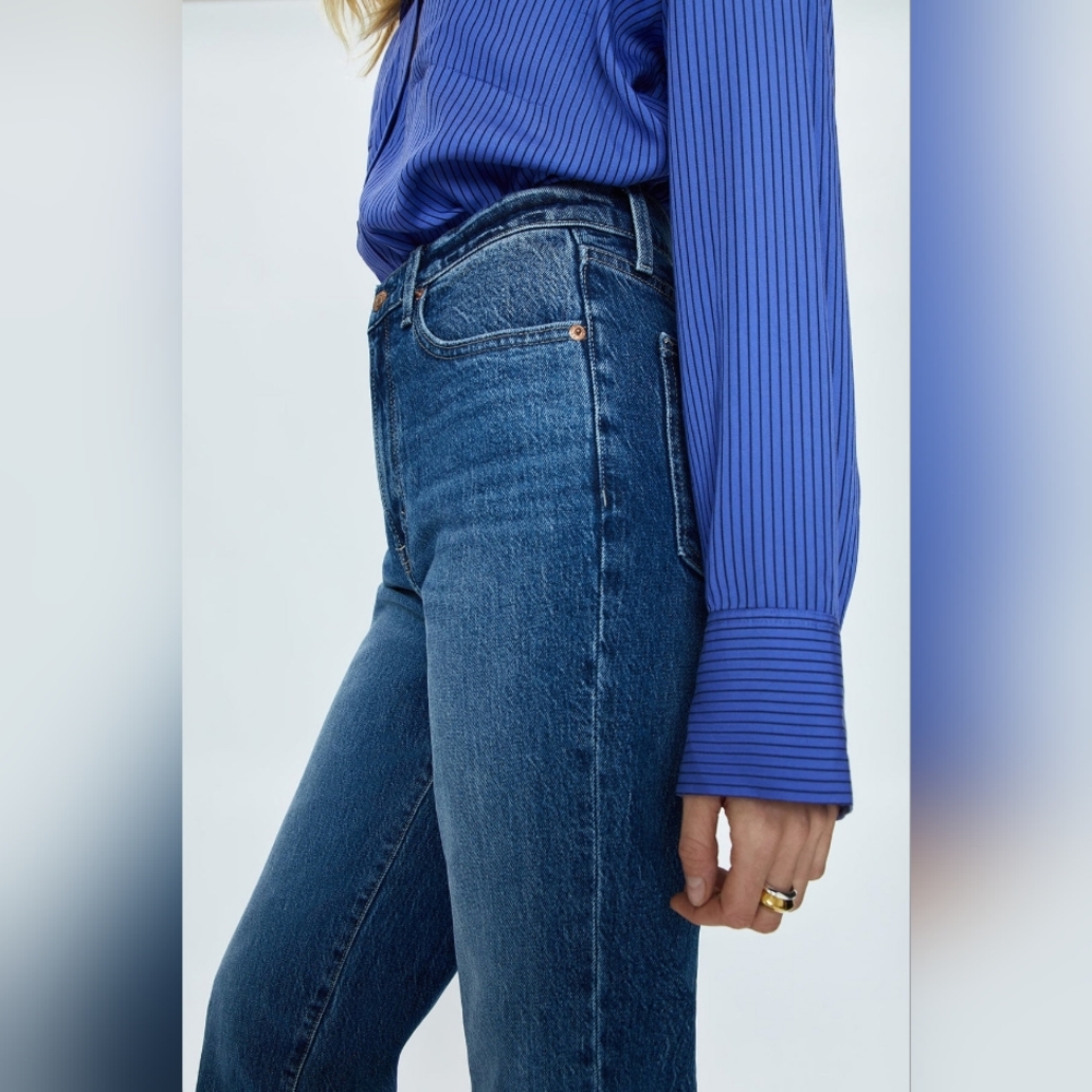 NWT!! Pistola Cassie Super High Rise Straight Jean in Palladium Wash